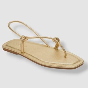 MERCEDES CASTILLO Julianna Gold Leather Sandals Size 9/39